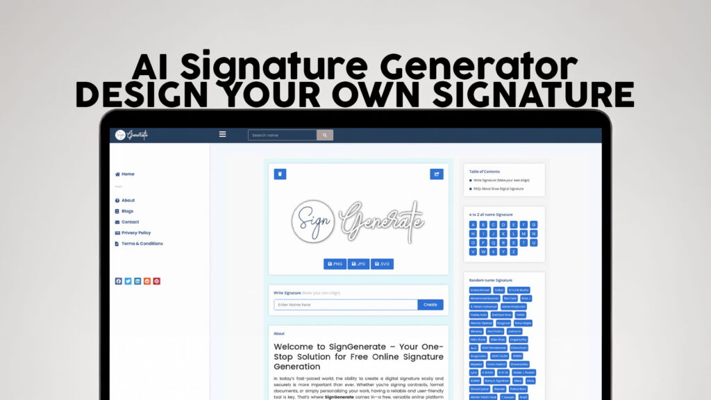 AI Signature Generator | Design Your Own Signature