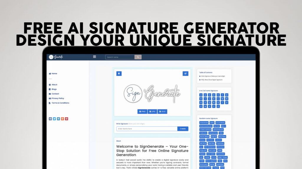 Free AI Signature Generator Design Your Unique Signature