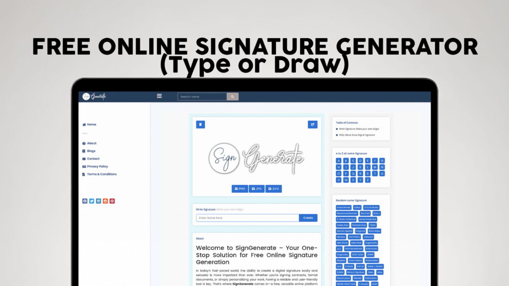 Free Online Signature Generator (Type or Draw)
